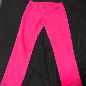 Exocet Hot Pink Skinny Jeans Size 18